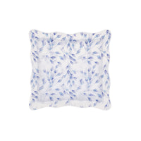 Taie d'oreiller Bouton de rose en voile de coton - Bleu lavande