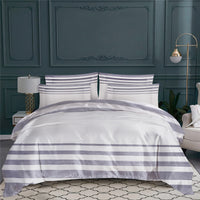 Parure de lit Deauville en satin de coton - Gris