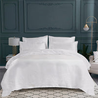 Parure de lit Elina en satin de coton - Ton sur ton