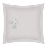 Parure de lit Floralie en voile de coton - Céladon & Vert