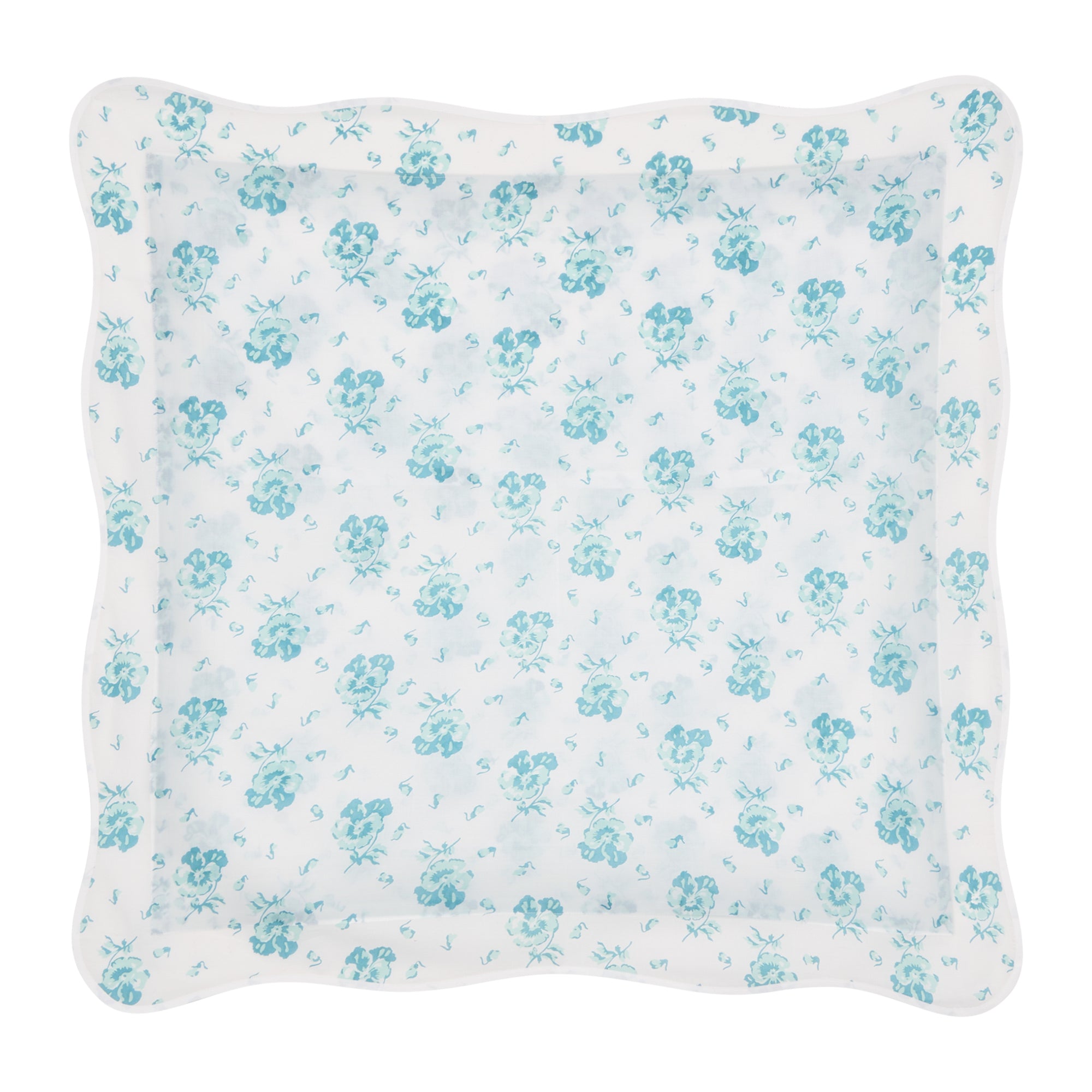 Housse de couette Lavande en voile de coton - Bleu & Vert