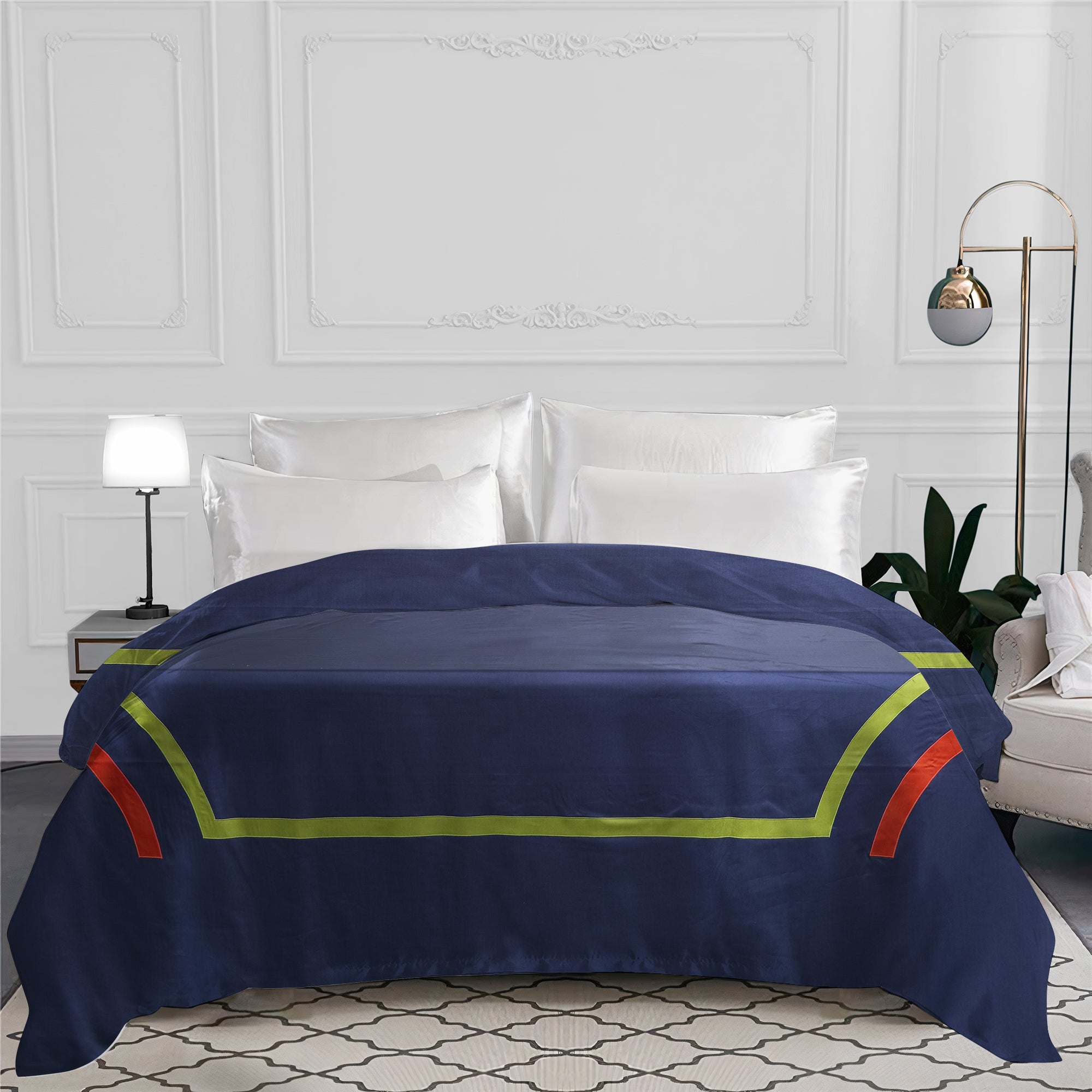 Housse de couette Manaus en satin de coton - Uni