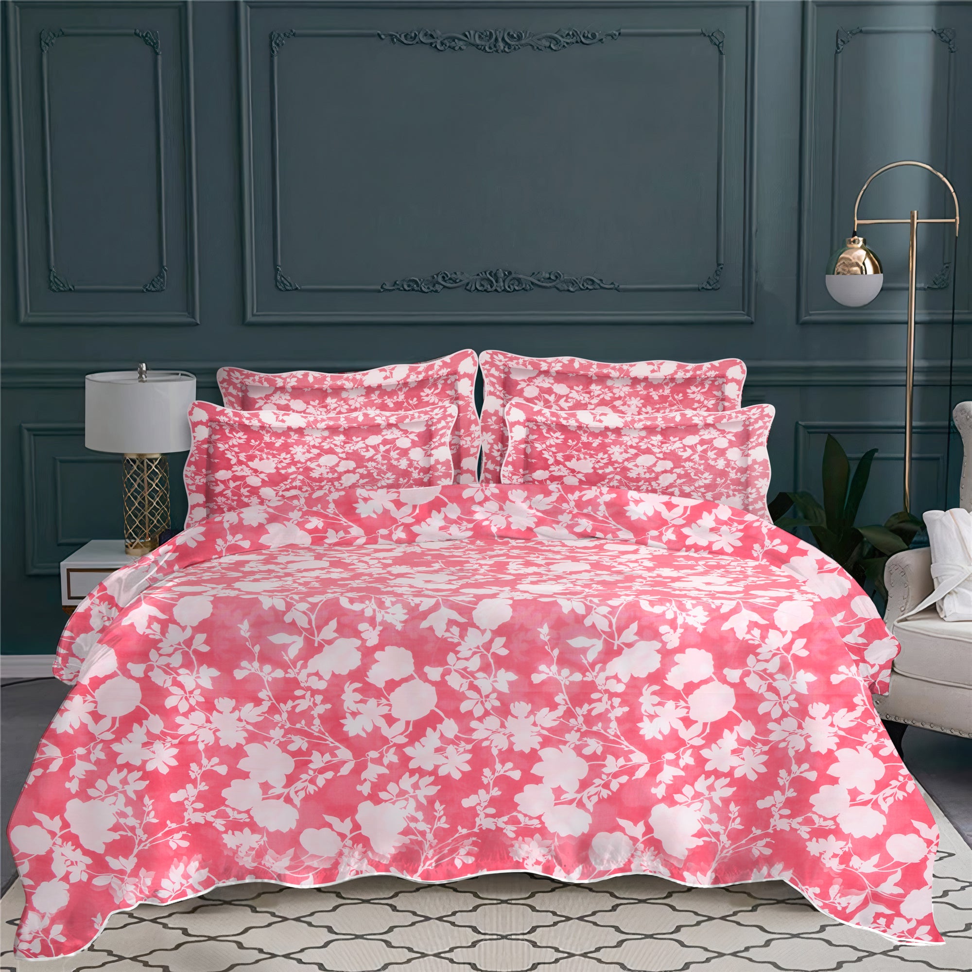 Taie d'oreiller Thelma en voile de coton - Rouge Cerise