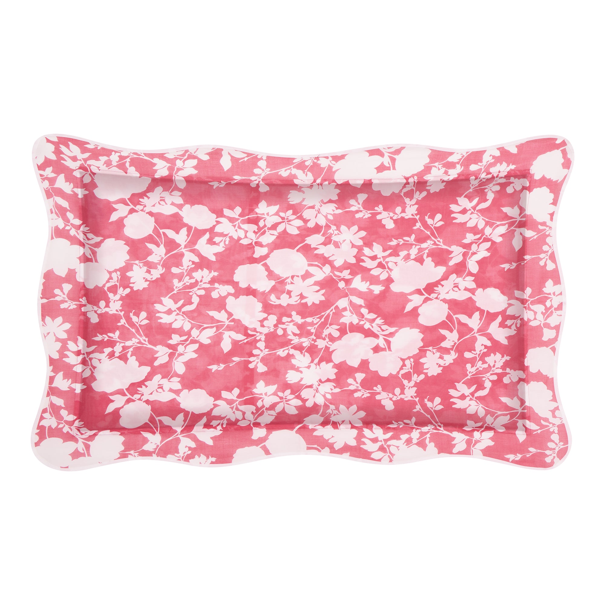 Parure de lit Thelma en voile de coton - Rouge Cerise