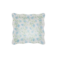 Taie d'oreiller Tulipe perroquet en voile de coton - Bleu & Vert