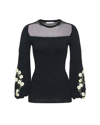 Pull Liwi à détails brodés - Black