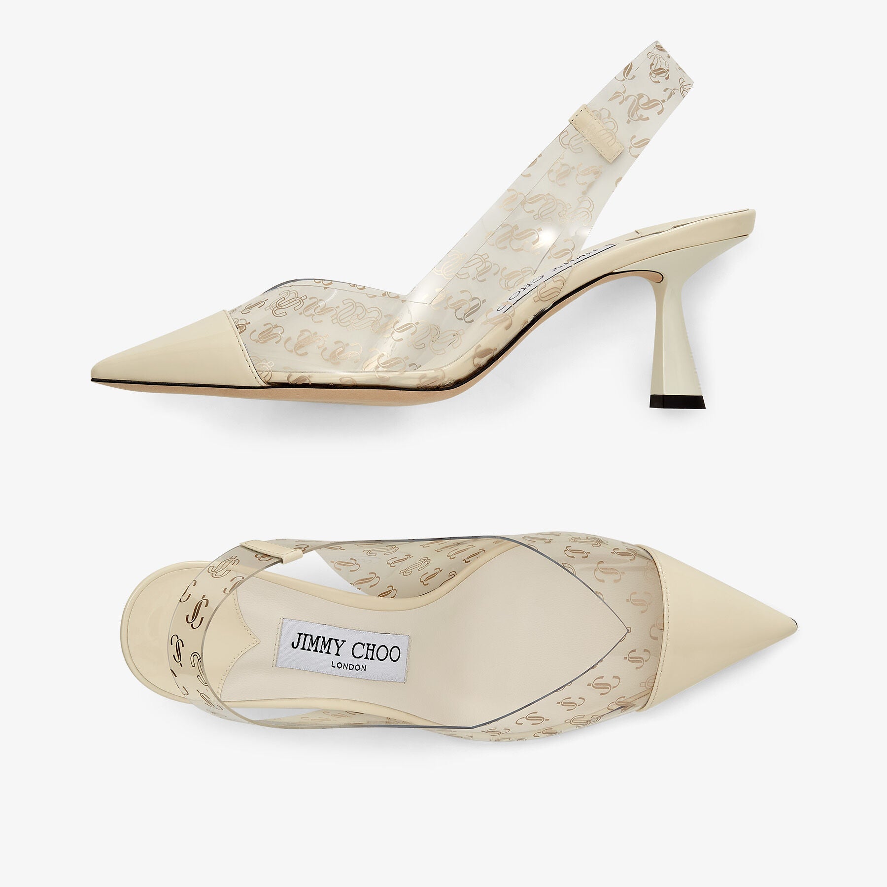 Slingbacks Liya 65 - Clear & Latte
