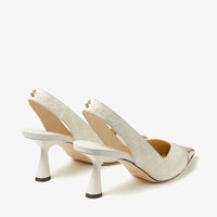 Slingbacks Liya 65 monogramme JC en cuir - Ballet Pink, Latte & Latte