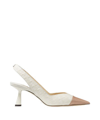 Slingbacks Liya 65 monogramme JC en cuir - Ballet Pink, Latte & Latte