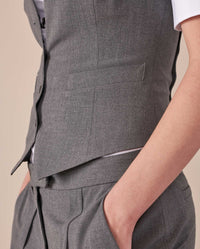 Gilet Syna à dos nu - Heather Grey