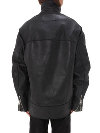 Veste À Col Haut Et Ourlet Arrondis - Black