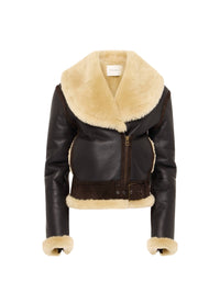 Veste aviateur en cuir - Dark Brown