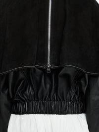 Veste Bomber À Col Surdimensionné - Black
