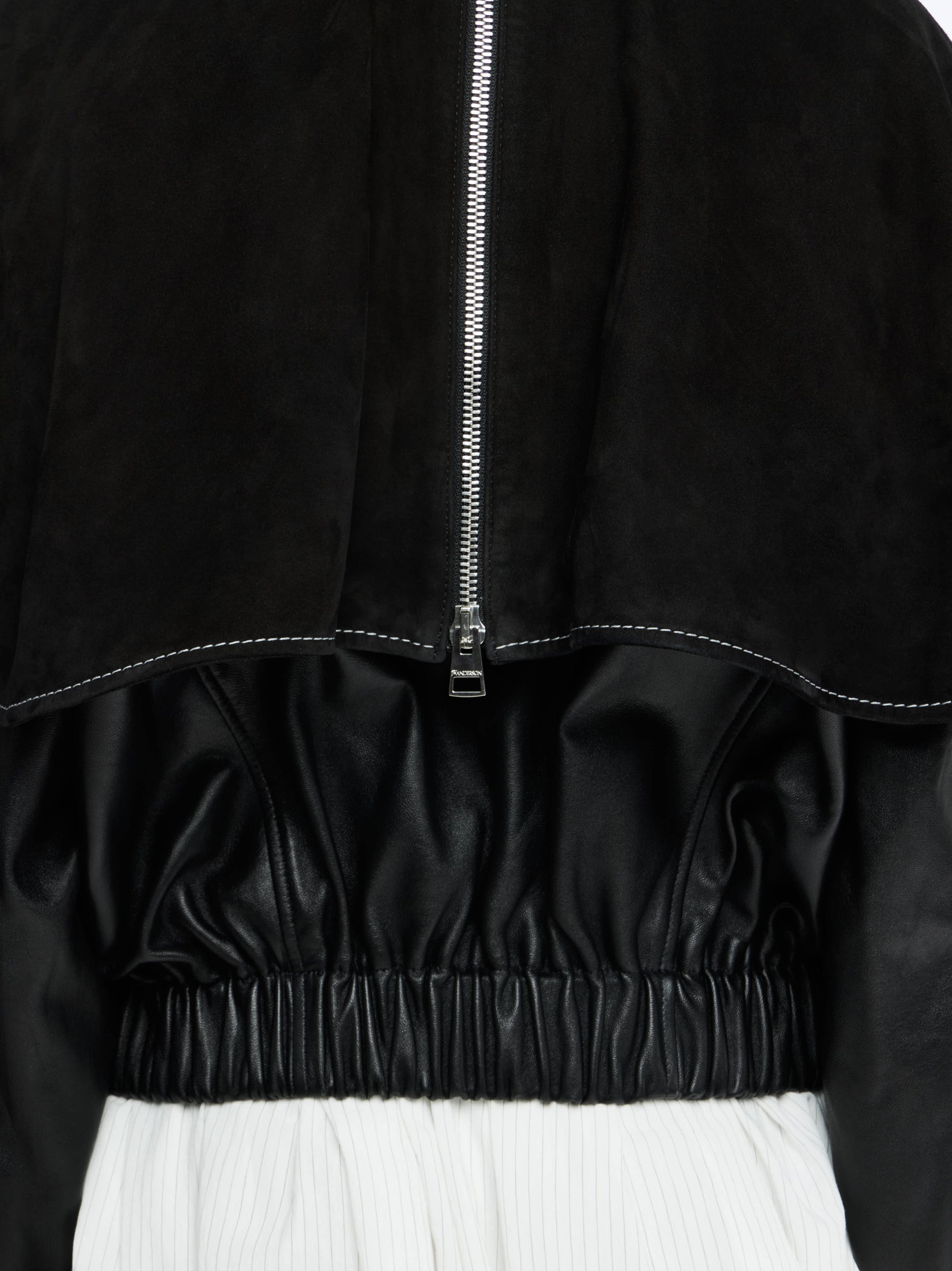 Veste Bomber À Col Surdimensionné - Black