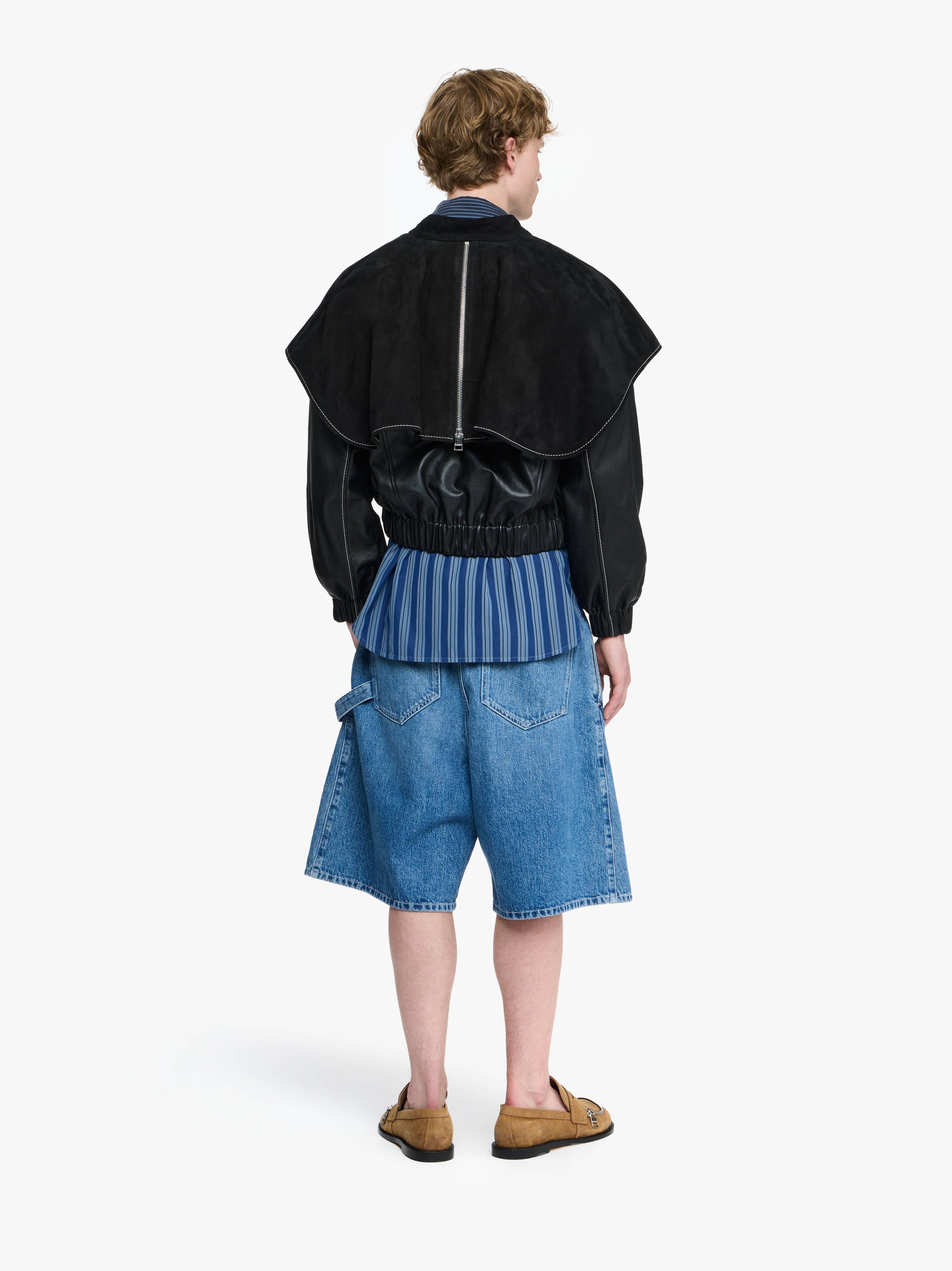 Veste Bomber À Col Surdimensionné - Black