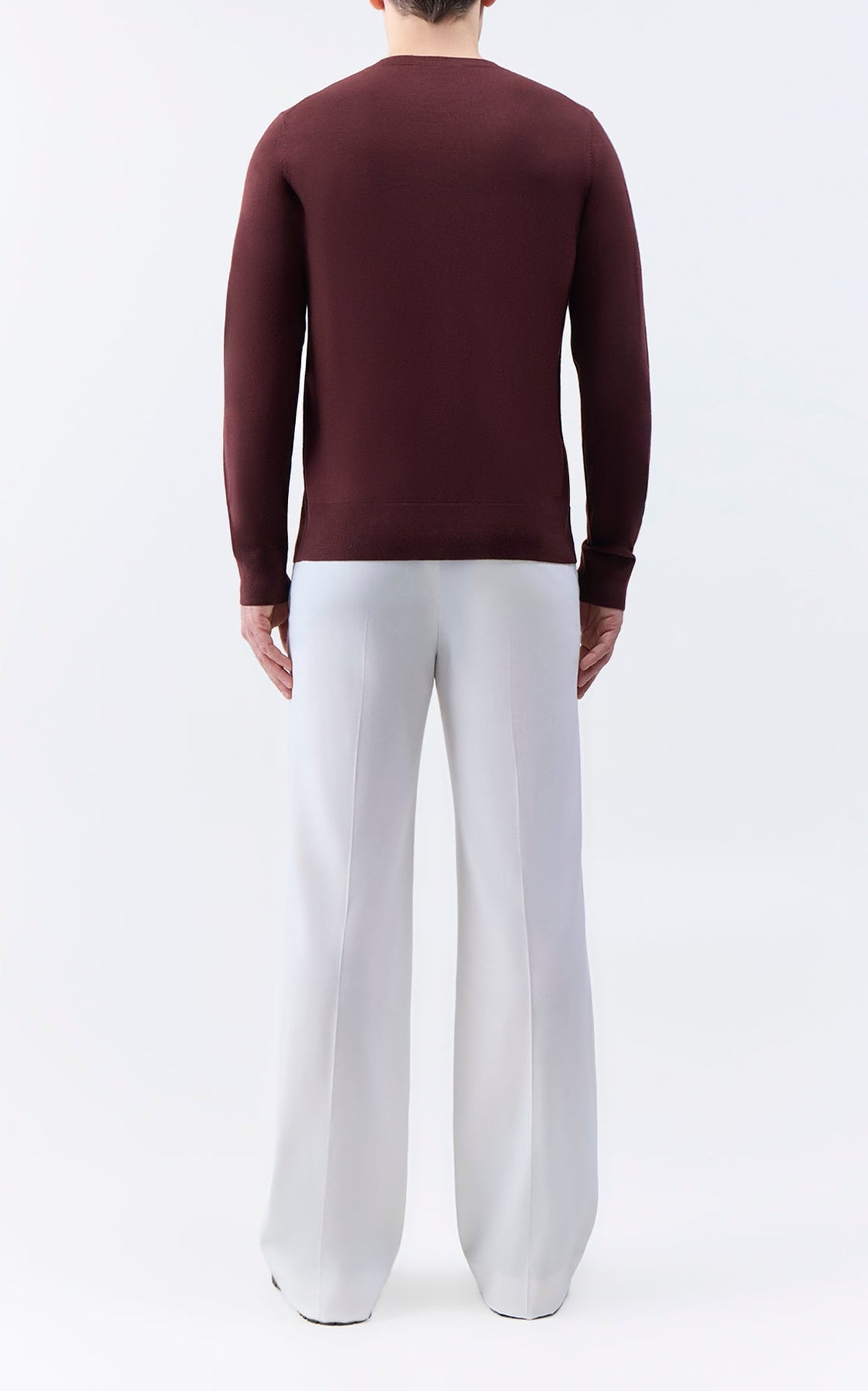 Deep Bordeaux / Pull col rond Palco en laine - Deep Bordeaux