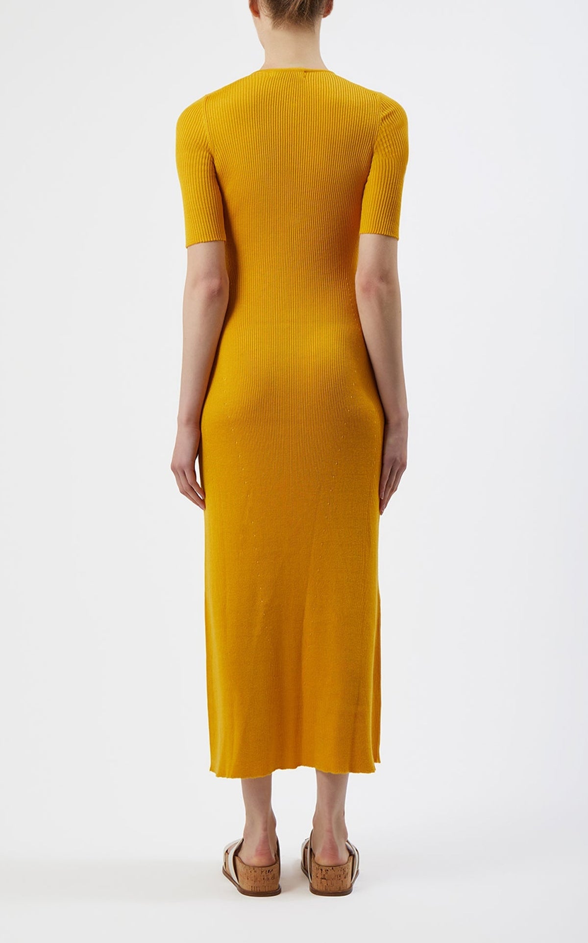 Yellow / Robe Johanna en cachemire et soie - Yellow