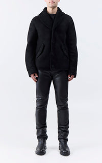 Black / Blouson pilote en cuir - Black