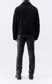 Black / Blouson pilote en cuir - Black