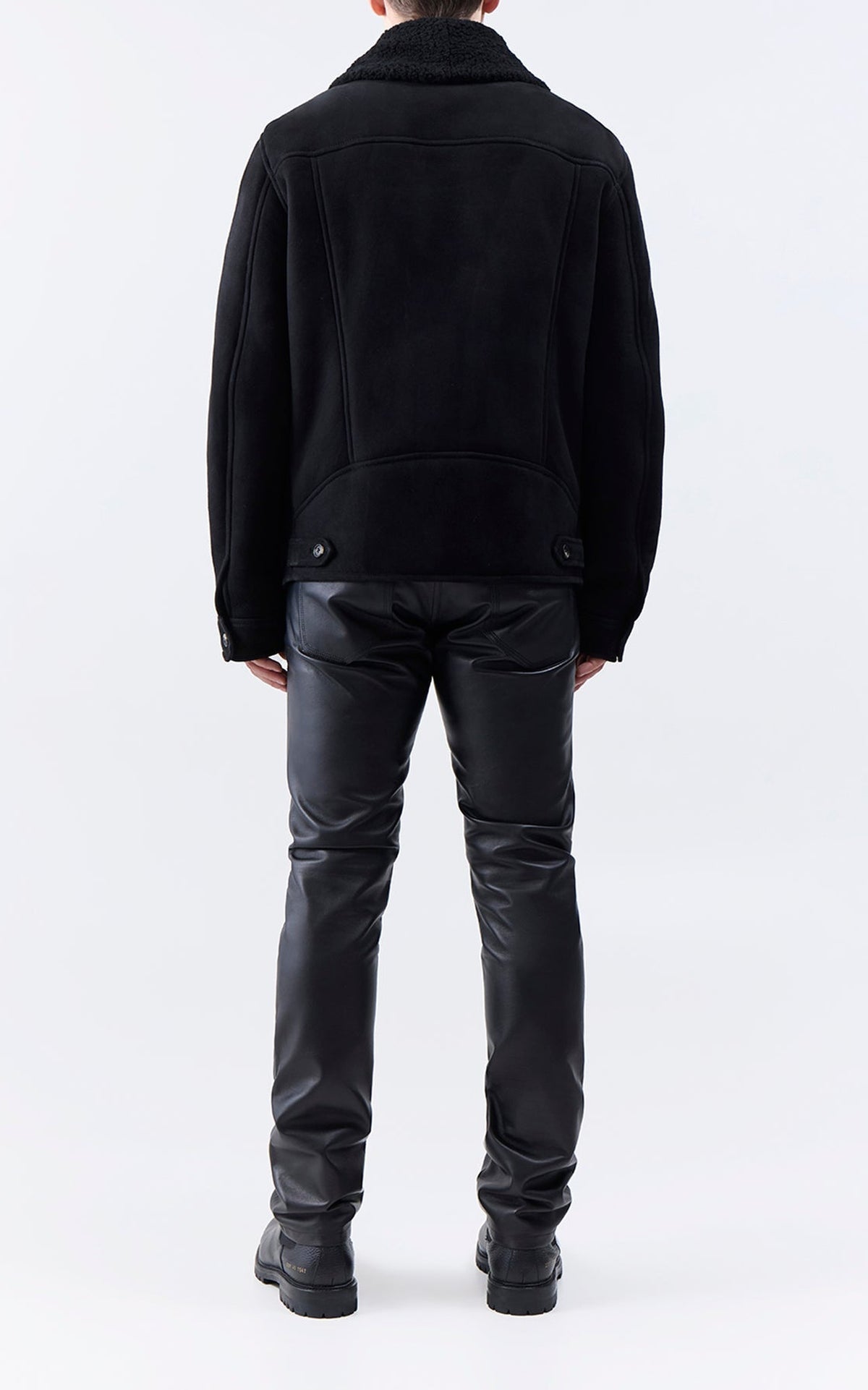 Black / Blouson pilote en cuir - Black
