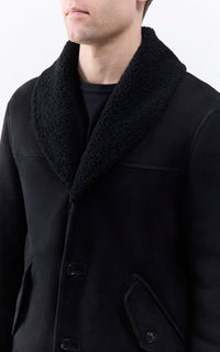 Black / Blouson pilote en cuir - Black