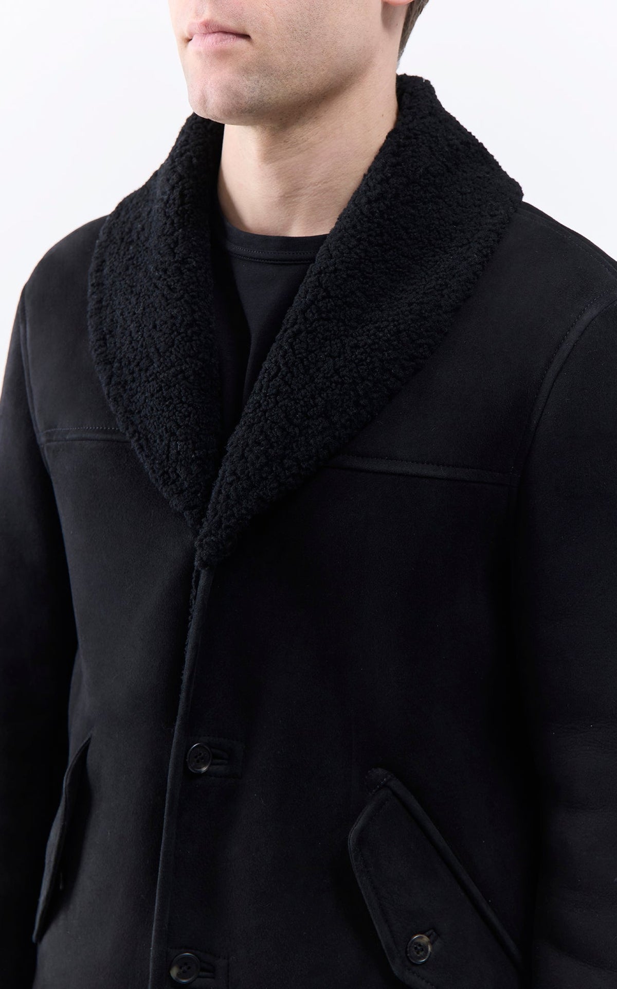 Black / Blouson pilote en cuir - Black