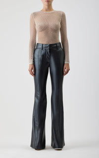 Black / Pantalon Rhein en cuir - Black