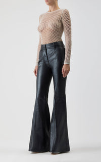 Black / Pantalon Rhein en cuir - Black