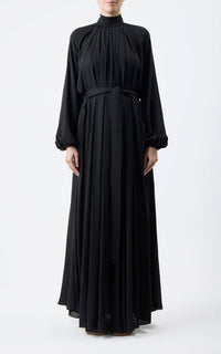 Blue Multi / Robe Cedric en soie - Blue Multi
