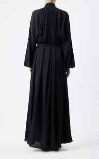 Blue Multi / Robe Cedric en soie - Blue Multi
