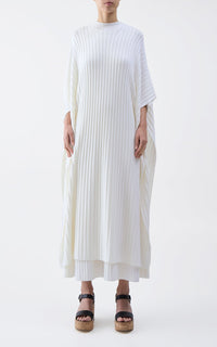 Ivory / Poncho Taos en laine et cachemire - Ivory