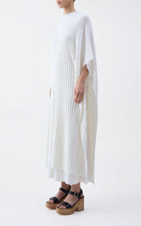 Ivory / Poncho Taos en laine et cachemire - Ivory