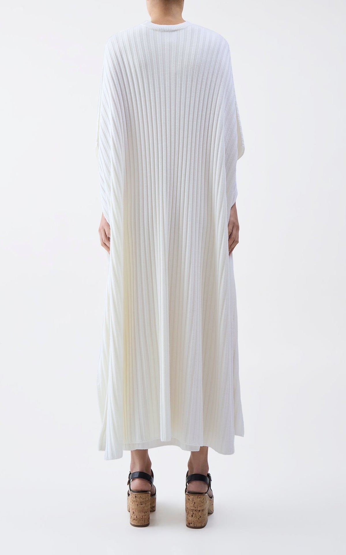 Ivory / Poncho Taos en laine et cachemire - Ivory