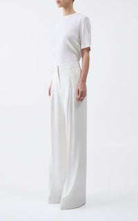 Ivory / Pantalon Maura en soie - Ivory
