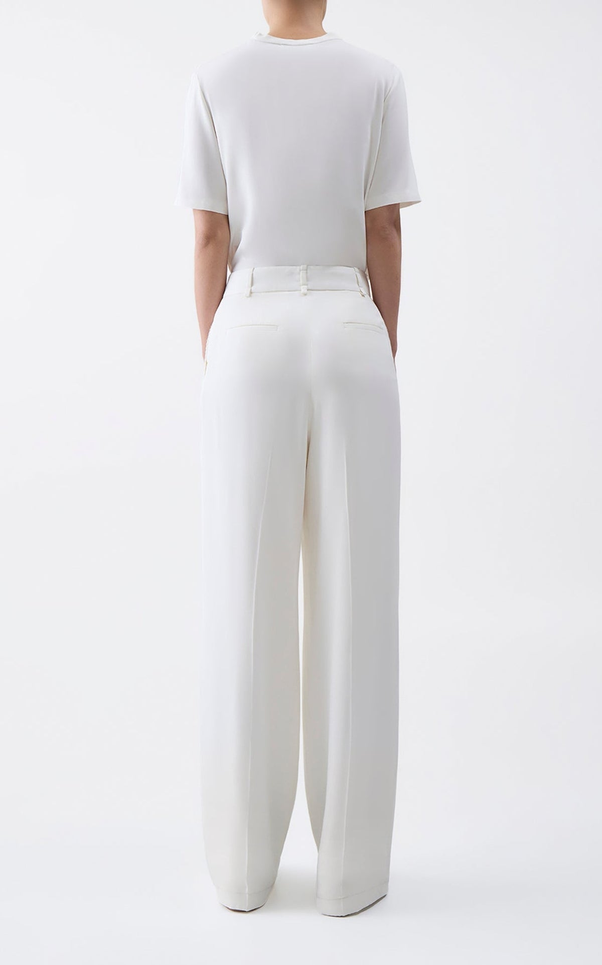 Ivory / Pantalon Maura en soie - Ivory