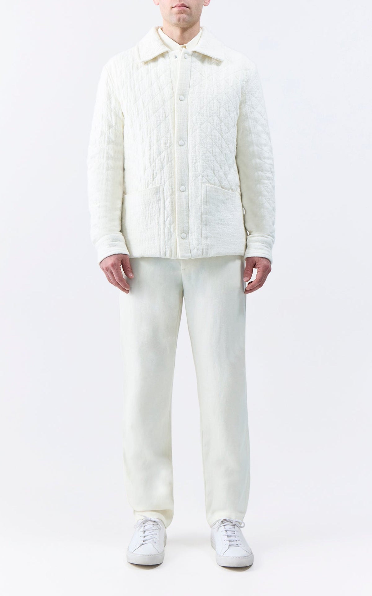 Ivory / Veste Skye Paddock en cachemire et lin - Ivory