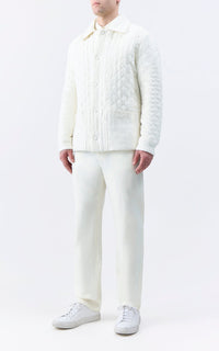 Ivory / Veste Skye Paddock en cachemire et lin - Ivory