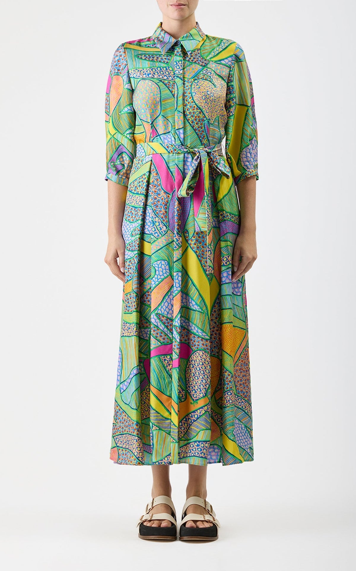 Multi / Robe Andy en soie - Multi