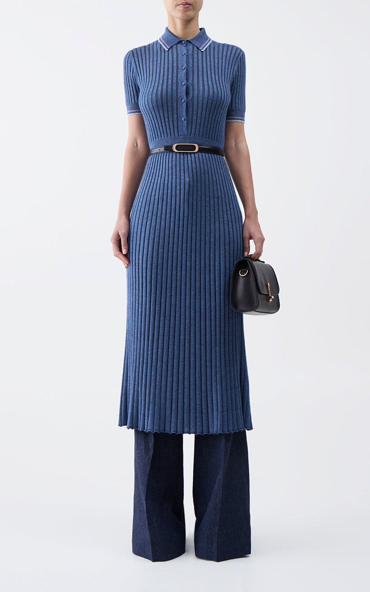 Denim Blue / Robe Eyot en cachemire - Denim Blue