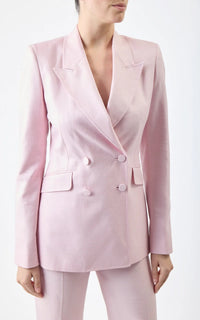 Blush / Veste blazer Stephanie en laine - Blush