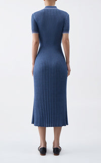 Denim Blue / Robe Eyot en cachemire - Denim Blue