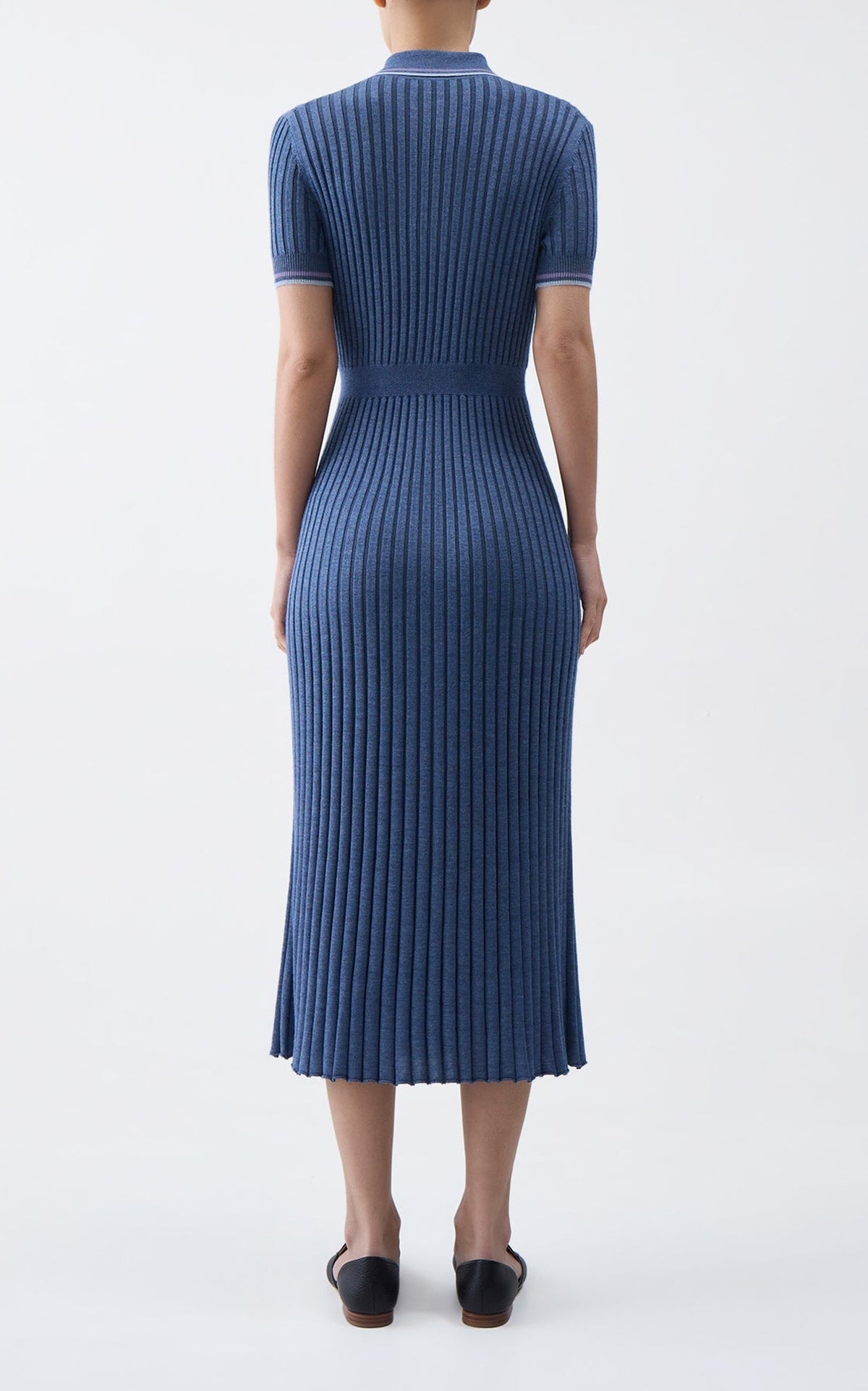Denim Blue / Robe Eyot en cachemire - Denim Blue