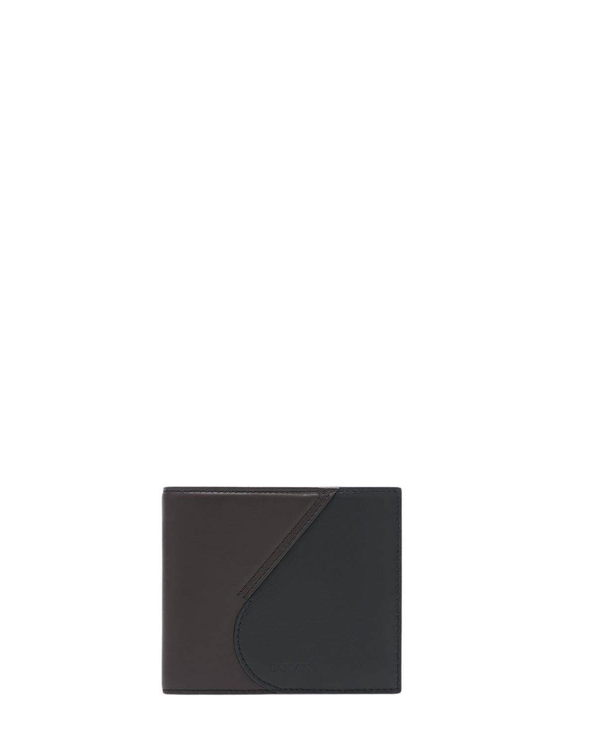 Portefeuille Hobo en cuir - Noir & Cacao