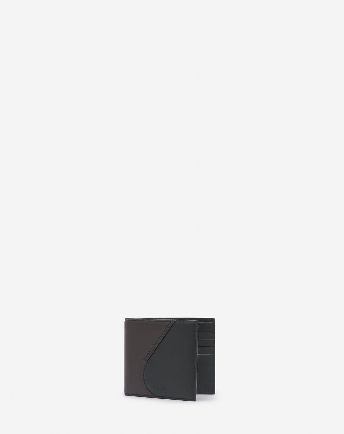 Portefeuille Hobo en cuir - Noir & Cacao