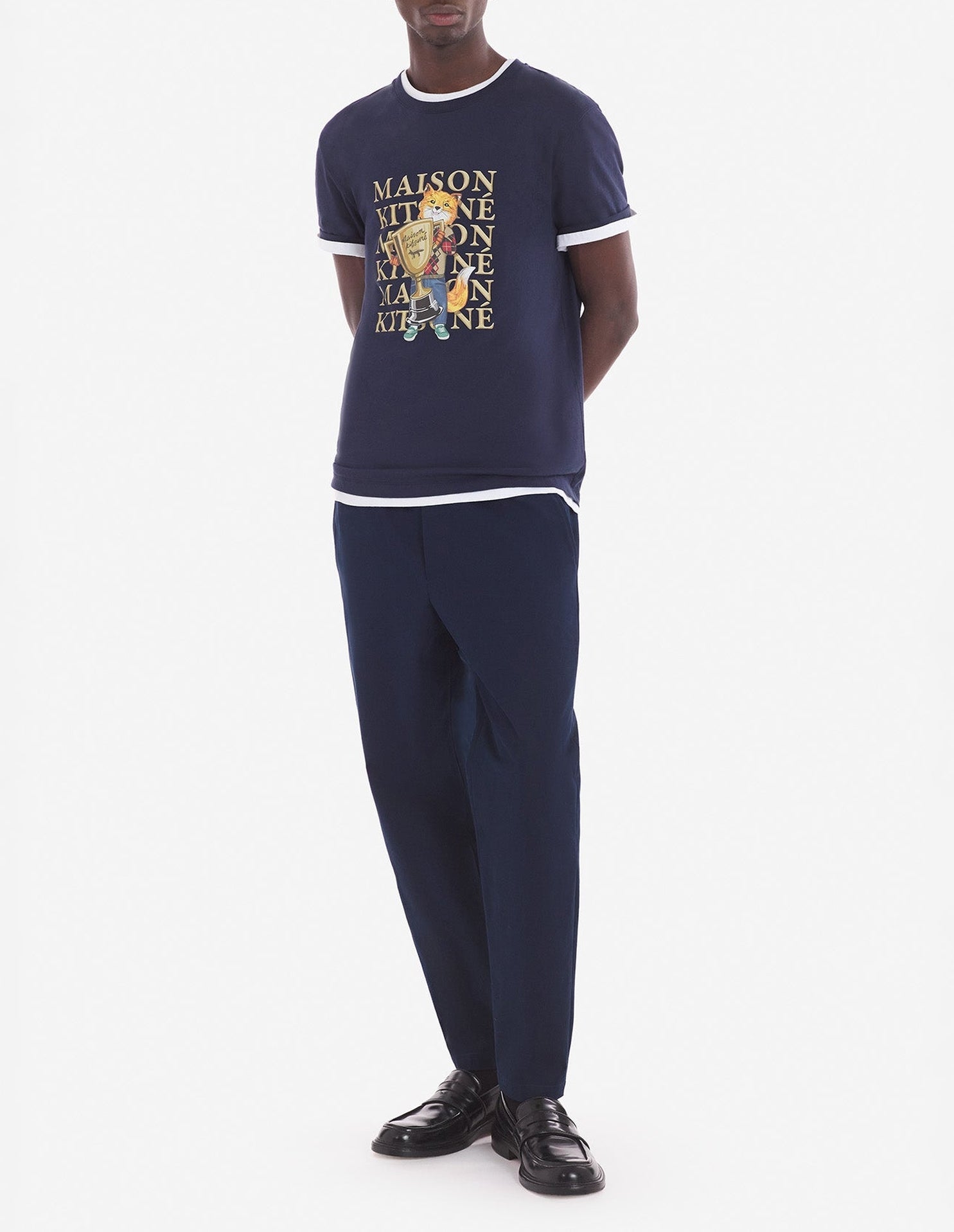 T-shirt à encolure arrondie - Navy