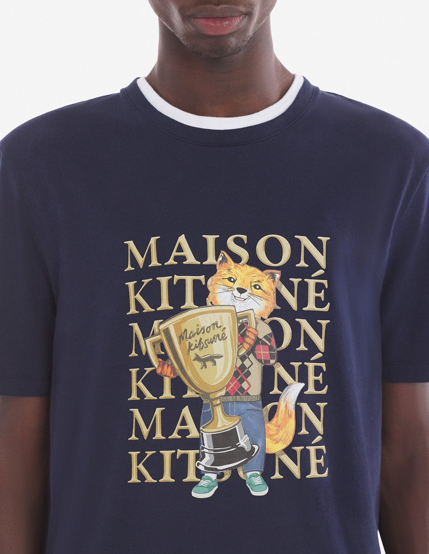 T-shirt à encolure arrondie - Navy