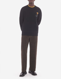 Sweatshirt Trophy à imprimé avec écusson - Black