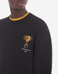 Sweatshirt Trophy à imprimé avec écusson - Black