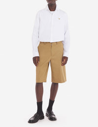 Chemise Oxford avec broderie - White