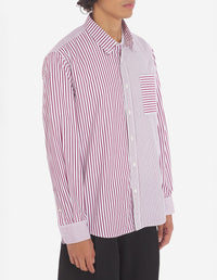 Casual shirt - White & Red Stripes